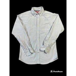 Cremieux Shirt Adult Small Slim Fit Light Blue Long Sleeve Button Up Mens Small